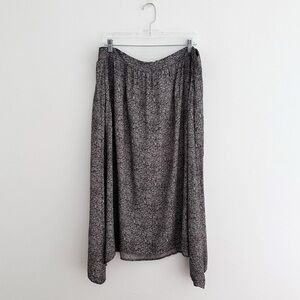 Eileen Fisher Printed Asymmetrical Hem Midi Skirt
